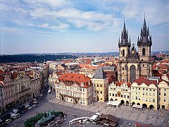 Old Town Square and Tyn Church, Prague, Czech Republic